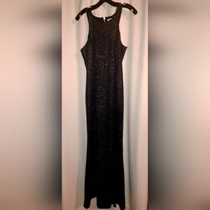 Dark blue prom dress